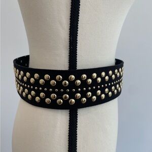 Black and Gold Studded Belt